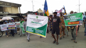 MOSOP, 31 other groups protest in Ogoni, threaten to shut down oil resumption process 