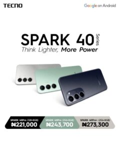 Meet the TECNO SPARK 40: A Marvel, an embodiment of power, performance, technology, and style 