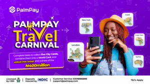 PalmPay announces N400 Million festive rewards campaign with Global Travel Prizes 