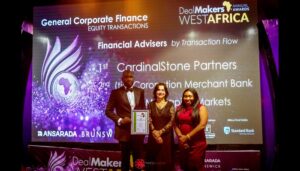 CardinalStone Partners Limited Recognised at the DealMakers Africa Awards 2025 for Excellence in Equity Advisory