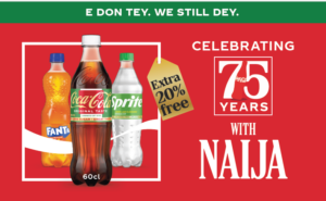 Coca-Cola introduces specially designed 60cl bottles to celebrate 75 years refreshing Nigerians