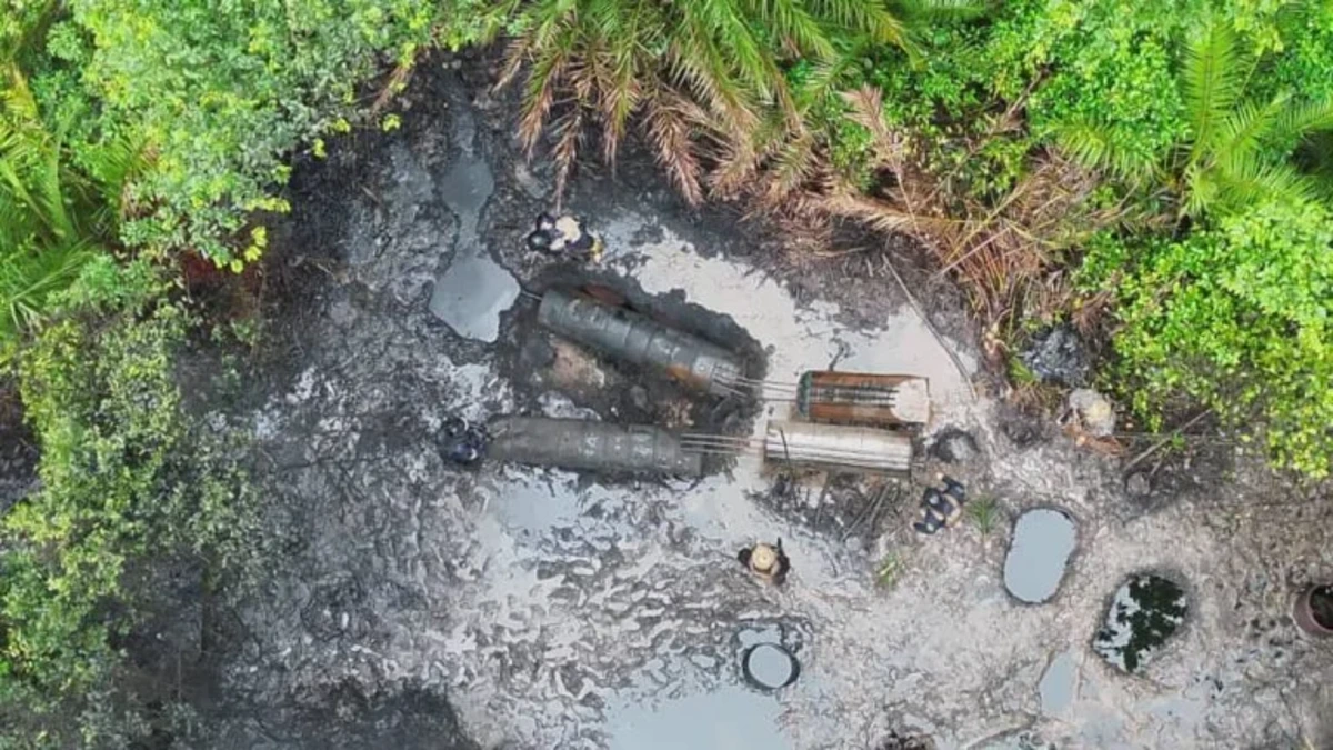 Navy uncovers 9 illegal refineries in Rivers, seizes 104,000 litres of stolen crude