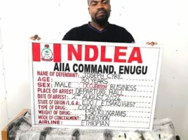 Italy-bound businessman arrested at Enugu airport with 98 cocaine wraps